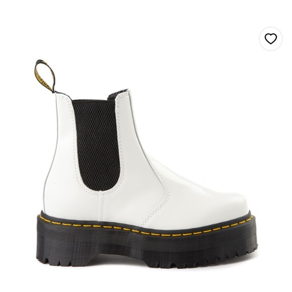 Dr. Martens Shoes - White Dr Marten Chelsea 2976 Platform Boot